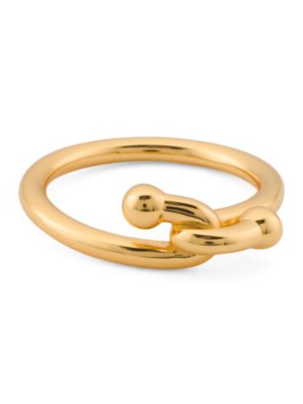MILOR SILVER 18kt gold plated interlocked ring- NEW size 6